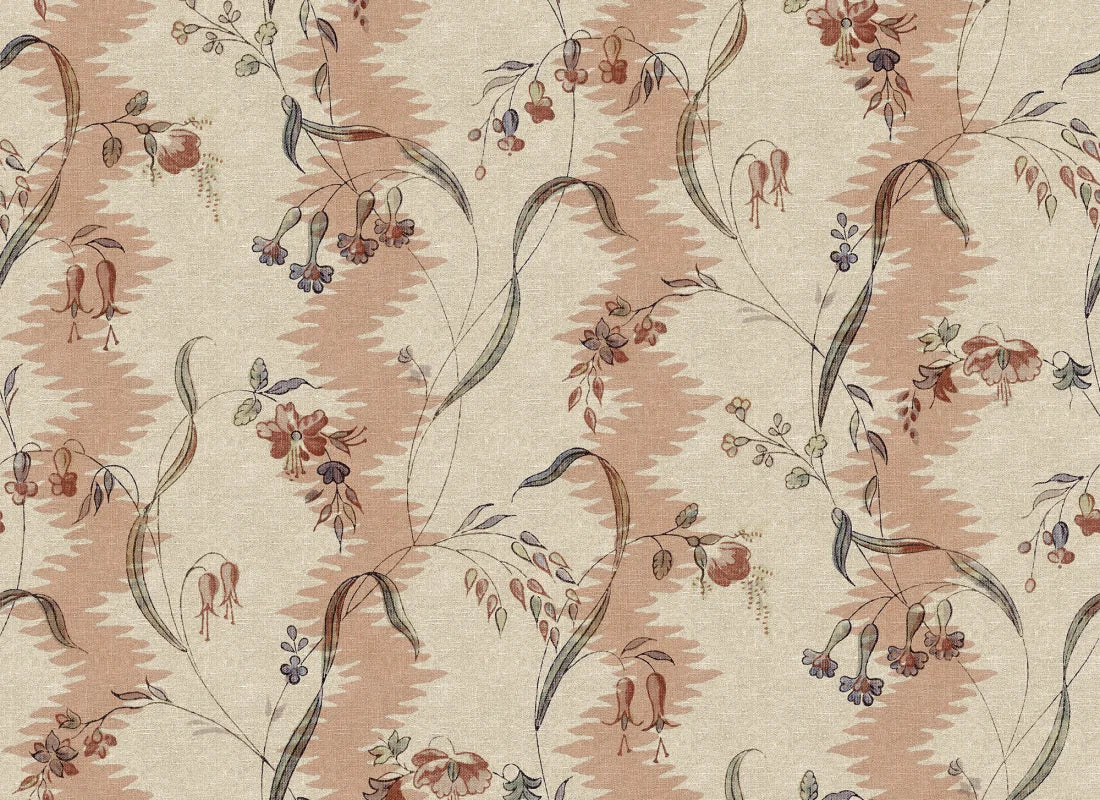 Beatrice | Striped Floral Wallpaper | Sandberg