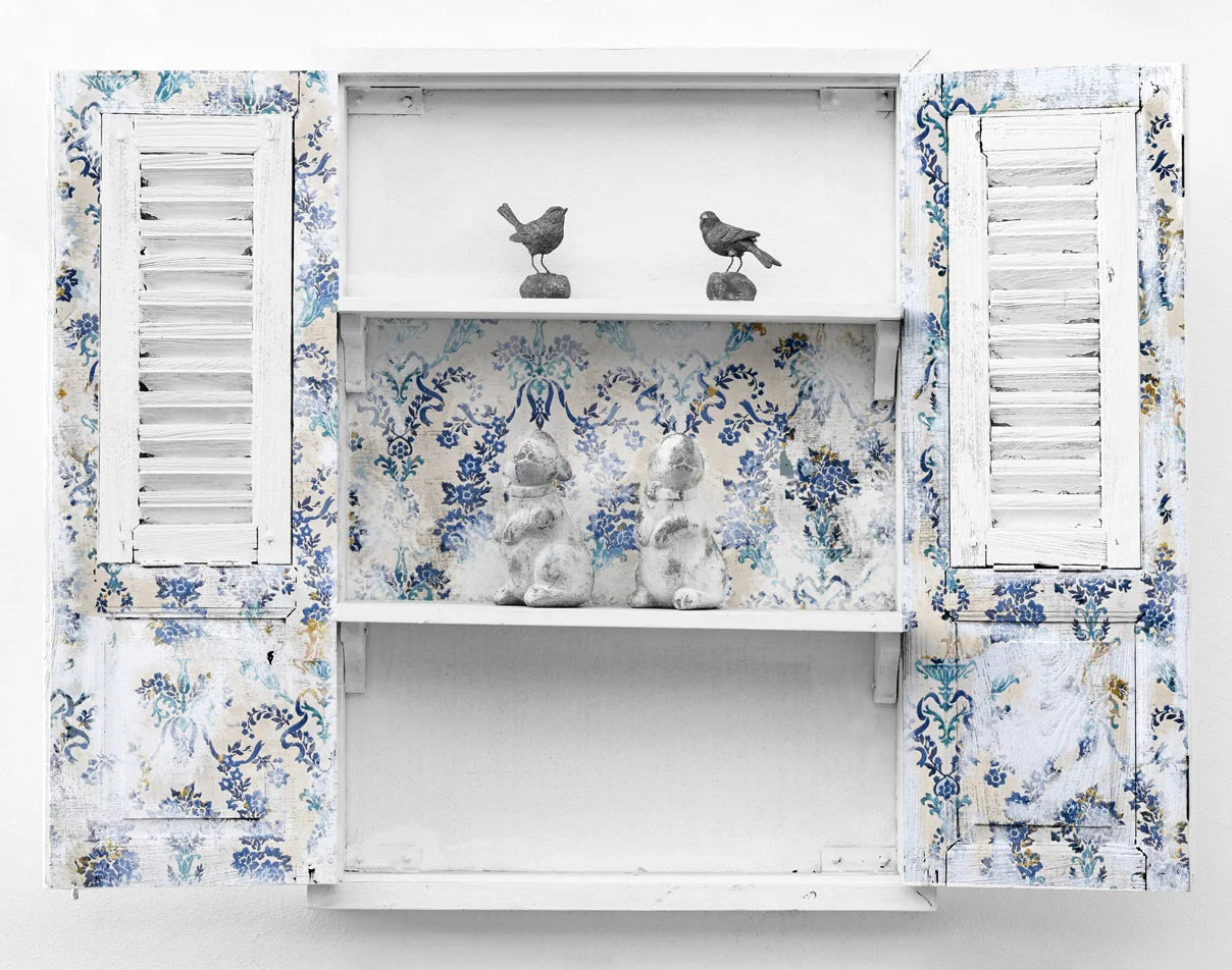 COBALT FLOURISH Decoupage paper