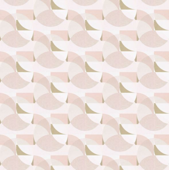 GEOMETRIC CIRCLE - BLUSH PINK / GOLD /CREAM