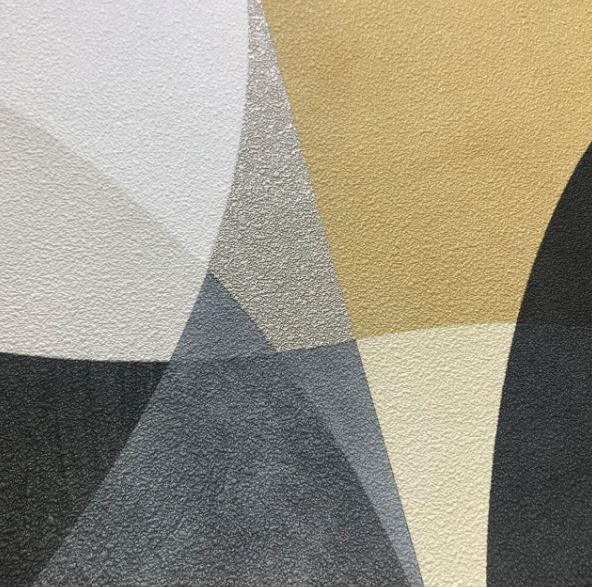 GEOMETRIC CIRCLE - GOLD / GREY/ CREAM