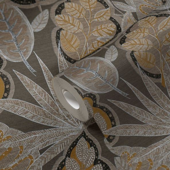 GRAPHIC LEAF - BROWN
