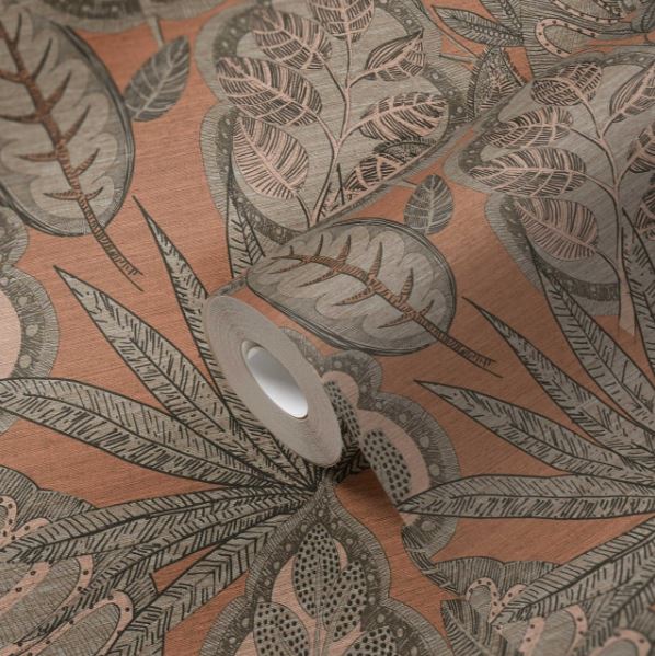 GRAPHIC LEAF - BROWN / ORANGE