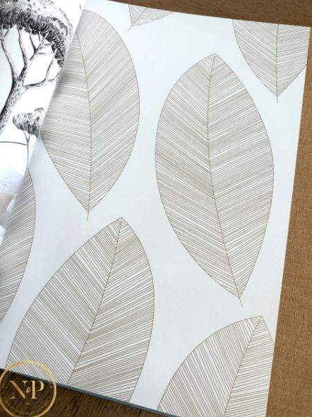 GRAPHIC LEAF - WHITE / GOLD
