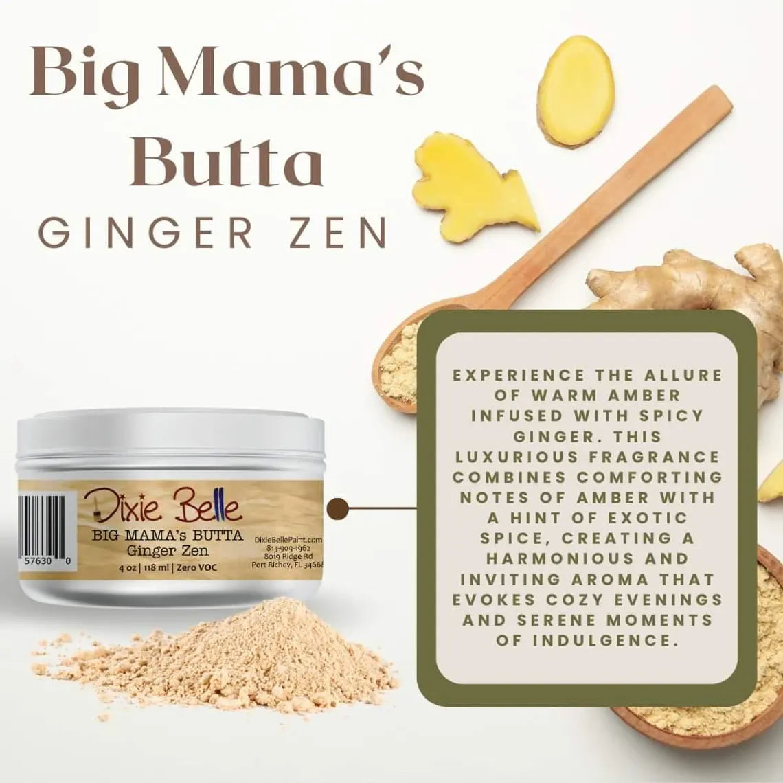 Big Mama's Butta - Ginger Zen Furniture Wax (4oz, 10oz)