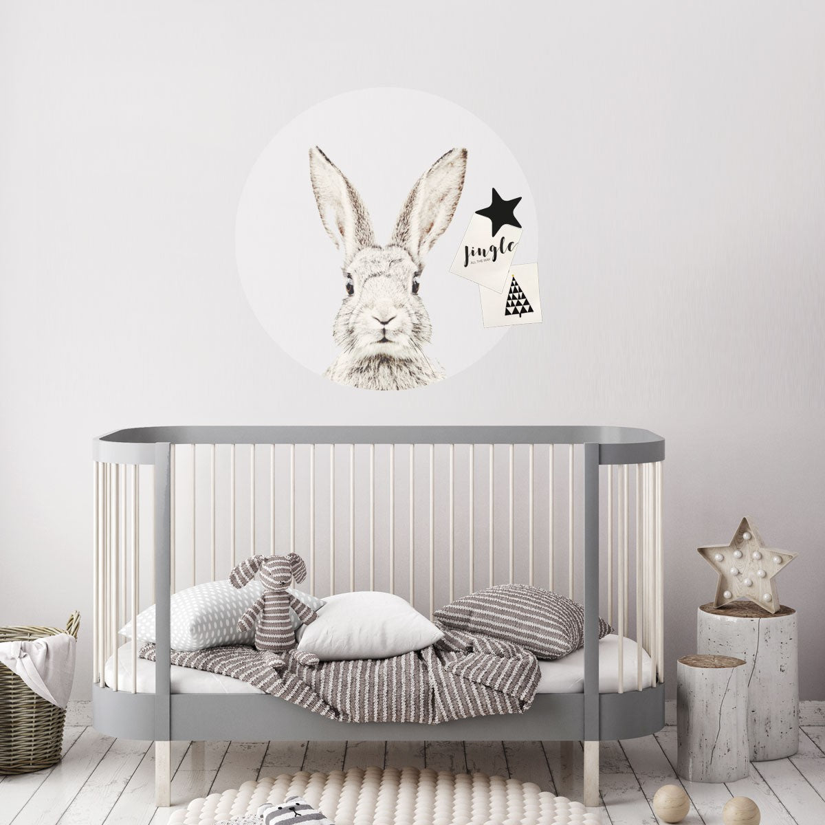 Rabbit / Round Magnetic Sticker