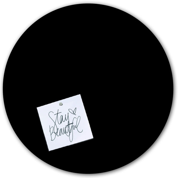 Black / Round Magnetic Sticker