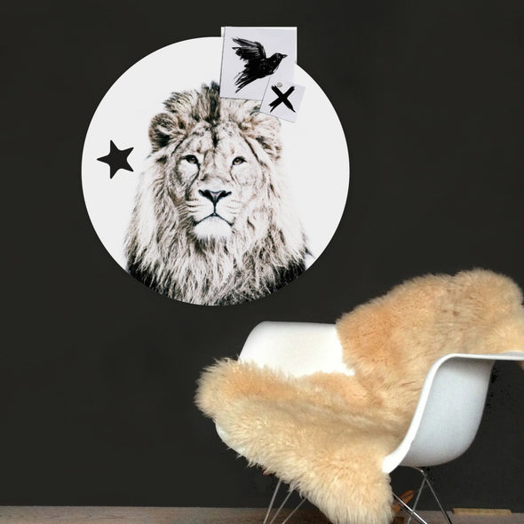 Lion / Round Magnetic Sticker