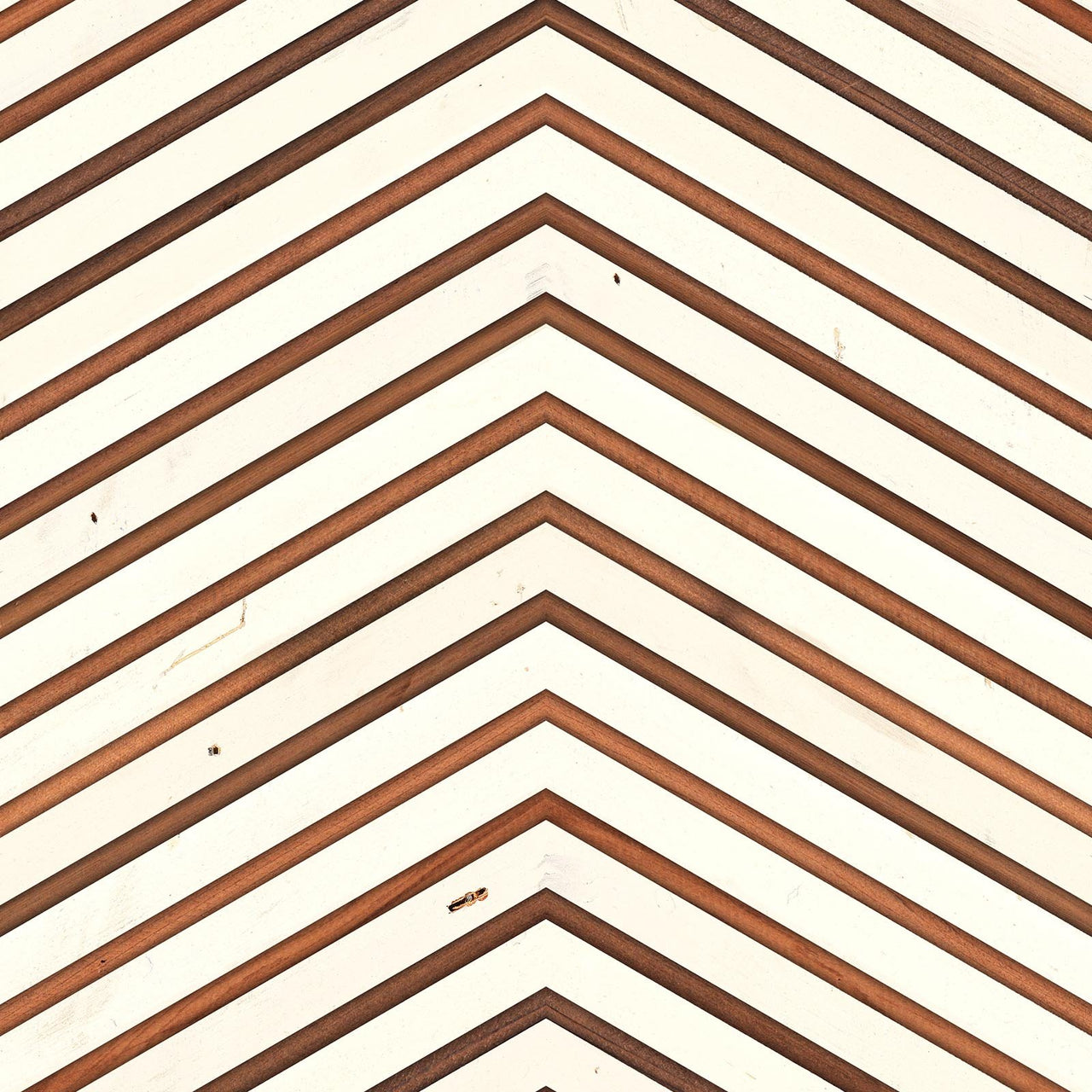 Chevron Timber Strips - on White Teak TIM04