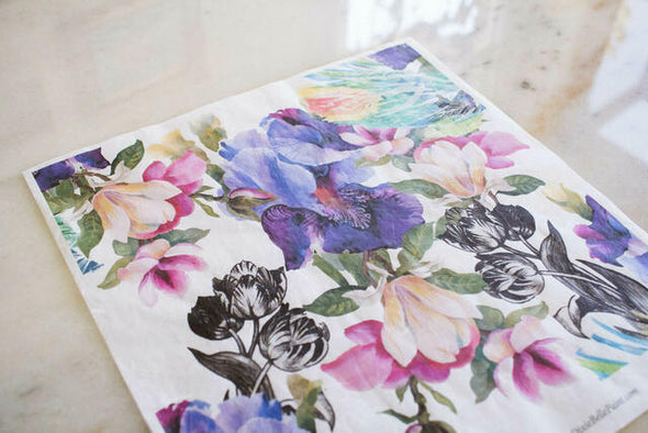 COLOURFUL FLORAL Decoupage paper - By Belles & Whistles