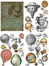 Hot Air Balloons & Clocks Transfer - By Belles & Whistles