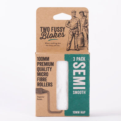 Two Fussy Blokes - 100mm SEMI SMOOTH Mini Rollers (MICROFIBRE-10mm nap)